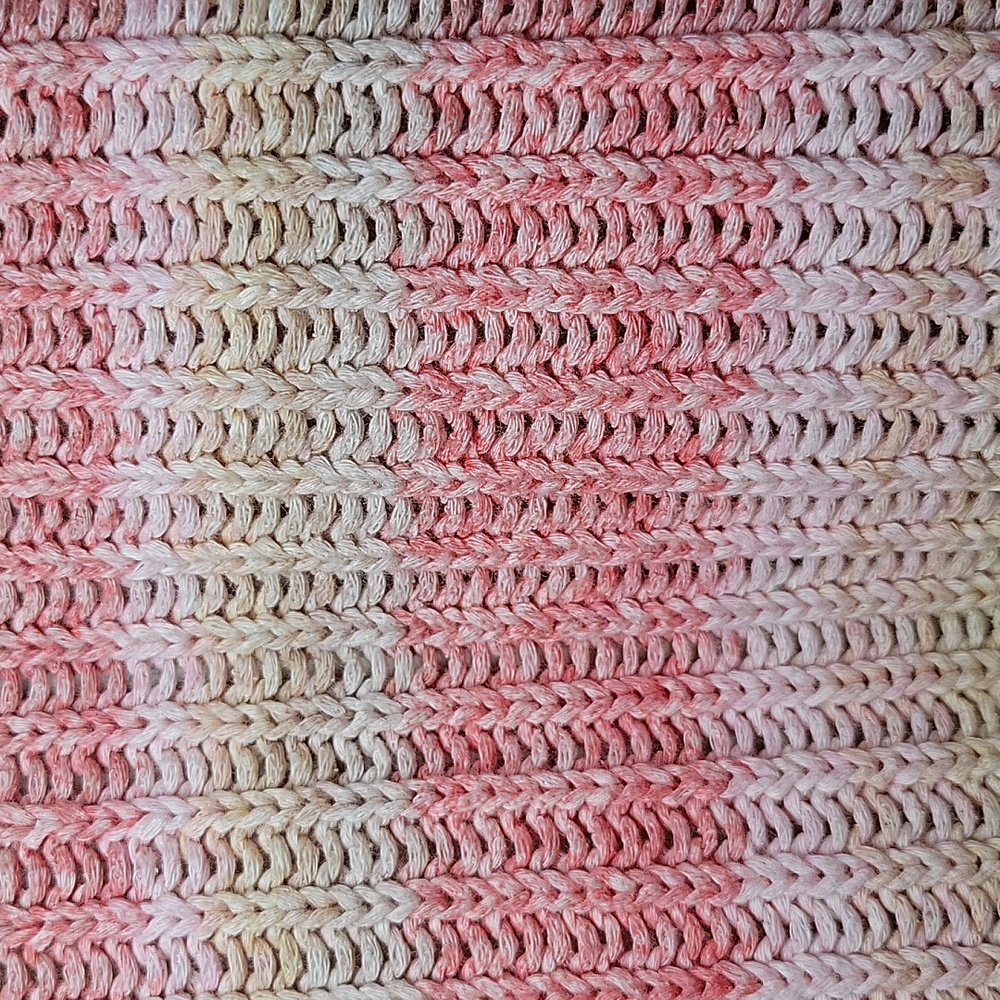 Tory Burch Erin Pink and Cream Striped Cardigan V-neck Woman's XL - Picture 7 of 9